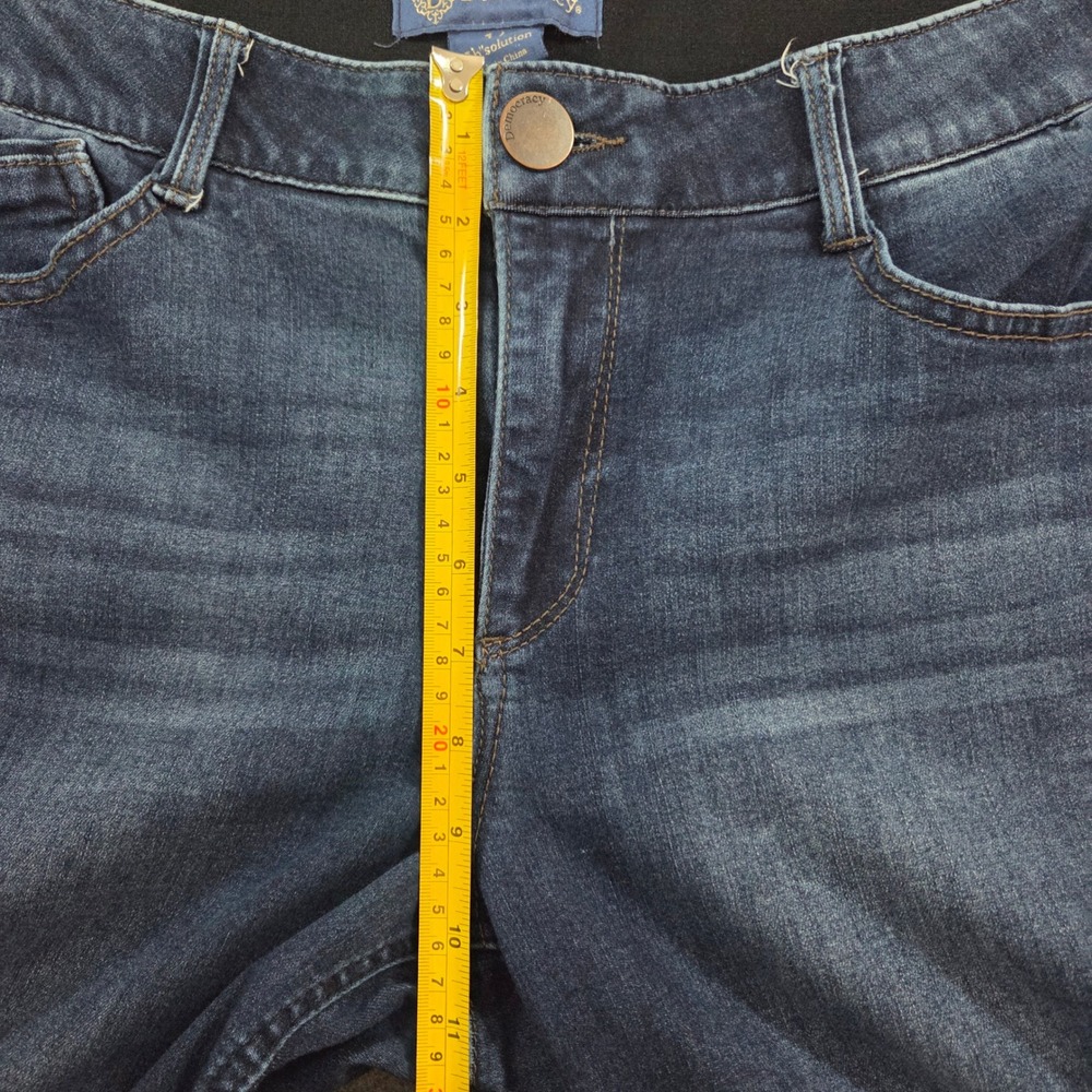 Democracy Ab Solution Jeans Womens 14 Itty Bitty Bootcut Dark Wash Stretch 31" - Picture 6 of 10